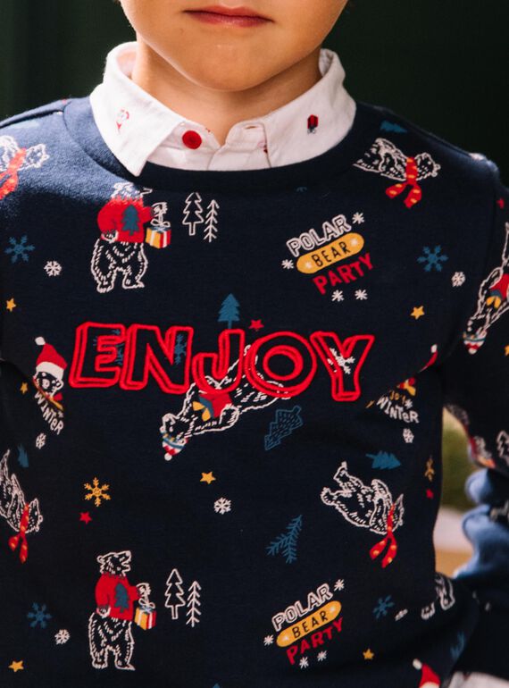 Sweat de mangas compridas com estampado de urso polar DUPOMAGE / 22H3PG61SWEC205