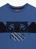 T-shirt azul-índigo menino CINOAGE / 22E3PGK2TMC703