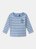 T-shirt marinheiro azul-pastel e cru LADREDO / 24H1BGJ1TMLC236