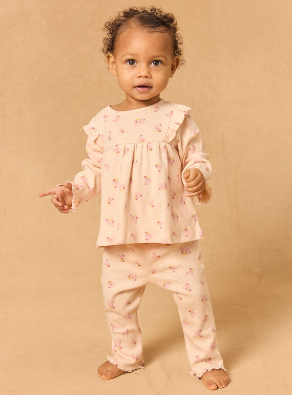 Pijama em malha ajurada e estampada MEANNA / 25E5BFF1PYJ413