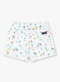 Calções brancos e azuis com estampado decorativo ZATOM / 21E1BGU1SHO001