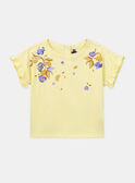 T-shirt amarela com flores KOUETTE / 24E2PFD1TMCB104