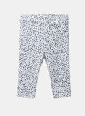 Leggings branco-cru às flores LACELINE / 24H1BFJ1LG001