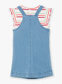 Conjunto vestido-jardineiras e T-shirt às riscas ZOCHUETTE / 21E2PFJ1ENSP269