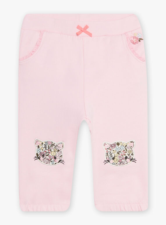 Calças de treino rosa-algodão-doce bebé menina CADALICE / 22E1BFB1JGBD315