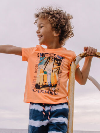T-shirt laranja-fluorescente Surf 22E3PGV2TMCE411