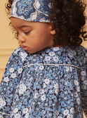 Vestido azul e branco às flores LACECILE / 24H1BFJ1ROB070