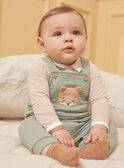 Conjunto body, jardineiras e meias caqui e avelã LOIC / 24H0CG12ENS604