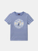 T-shirt às riscas Macaco MEMONKAGE / 25E3PG81TMC221