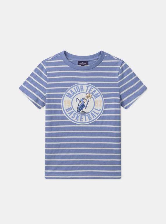T-shirt às riscas Macaco MEMONKAGE / 25E3PG81TMC221
