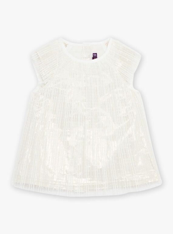 Vestido plissado em tule DAVOLIE / 22H1BF62ROB005