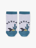 Meias curtas lilás e azul-pato com padrão jacquard deserto FLANAGE / 23E4PGO1SOBH700
