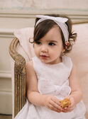Fita branco em véu com estampado florido bebé menina CAJODDY / 22E4BFH1BAN001