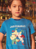  T-shirt azul dinossauro KLAGAGE / 24E3PGN2TMC701