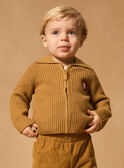 Cardigan de malha com fecho de correr e gola de polo MAARMAND / 25E1BG71GIL812
