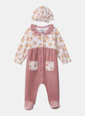 Babygrow de veludo com gorro 