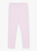 Conjunto camisa de dormir cru com estampado florido e leggings lilás com estampado de coelho KUIVIETTE / 24E5PF52CHN001