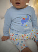 Babygro com padrão de baleia e meias bebé menino CEIACOB / 22E5BG51GREC232