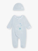 Babygro polvo bebé em tubic azul e gorro recém-nascido menino COLE_B / 22E0NGI1GREC227