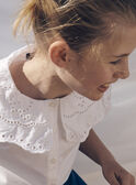 Blusa branco-cru em popelina de algodão LEBLOZETTE / 24H2PFJ1CHE001