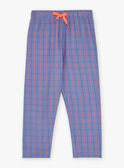 Conjunto pijama cru e azul em moletão raspado KUINUAGE / 24E5PG55PYJA011