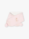 Écharpe rosa-claro com pompons bebé menina BIPRECIEUSE / 21H4BFD1ECH321