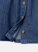Camisa de ganga azul com folhos na gola LACARINE / 24H1BFJ1CHEP274