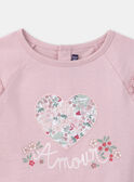 T-shirt cor-de-rosa amor LADITETTE / 24H2PFQ2TMLD329