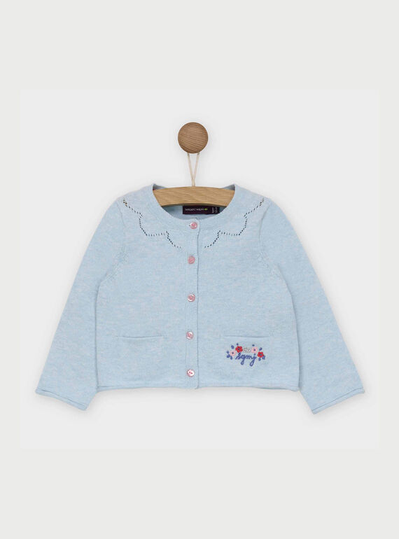 Cardigan azul-celeste RABARBARA / 19E1BF21CAR020