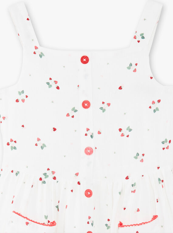 Vestido cru estampado morango ZOLOMETTE / 21E2PFJ1CHS001