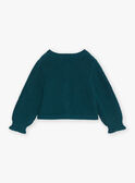 Cardigã verde-esmeralda em tricô decorativo GACAMILLE / 23H1BF82CAR608