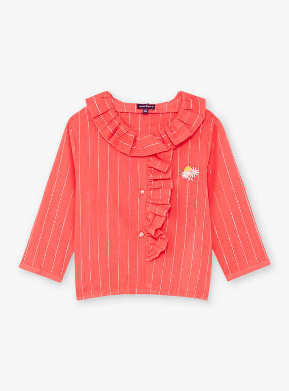 Blusa rosa com gola de folhos menina TAYEGETTE / 20E2PFZ2CHEF503