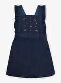 Vestido de ganga com padrão bordado menina CARLETTE / 22E2PF71CHSP274