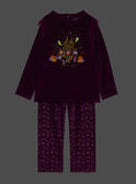 Pijama e chapéu violeta em veludo GRUHAETTE / 23H5PFF2PYJ708