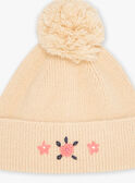 Gorro com pompom bege KRABONETTE / 24E4PF81BON080