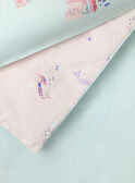 Conjunto de cama azul turquesa e rosa padrão sereia TIPARURSIR2 / 20EZEN71PLR213