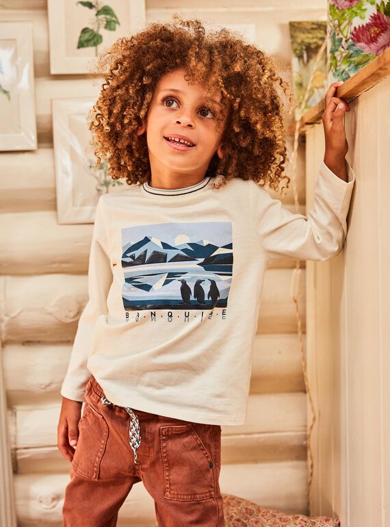 T-shirt de pinguim branco sem camisola DUPINGAGE / 22H3PGY2TML001