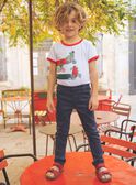 T-shirt com padrões de dinossauros em bicicletas FEMIAGE / 23E3PGB1TMC001