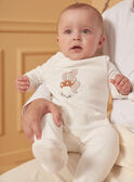 Babygro cru em veludo LORIK / 24H0NM11GRE001