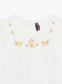 Camisa crú com leggings e fita para o cabelo azul marinho às flores 23E1BF81ENS001