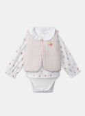 Conjunto de dia calças + camisola-body + colete MONICA / 25E0CF21ENS000