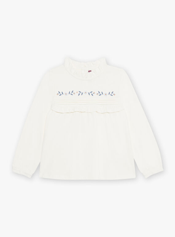 T-shirt cru com folhos DIACHETTE / 22H2PFY3TML001