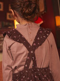 Vestido-avental chocolate em veludo GUGUETTE / 23H2PFH1CHS815
