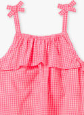 Macacão curto Vichy rosa ZASUZY / 21E1BFU1CBLD311