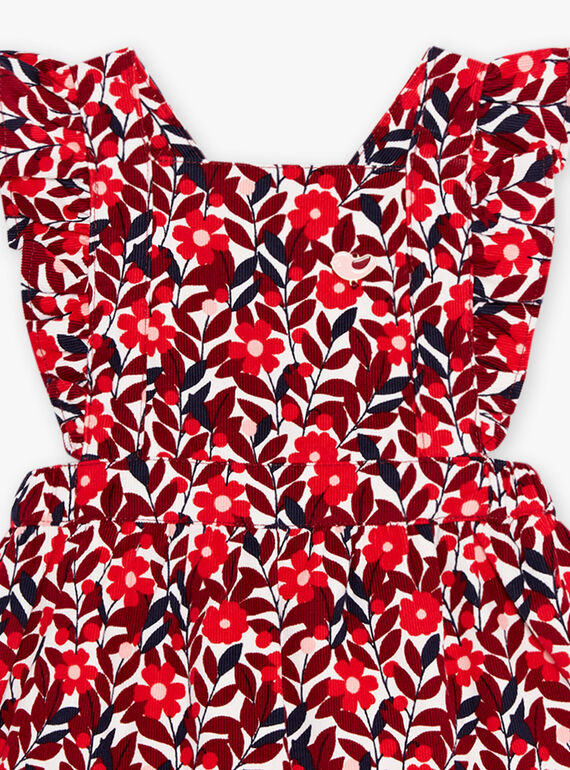 Vestido-camisola em veludo com estampado florido DAOLIVE / 22H1BFX1CHS001