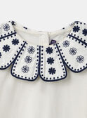 T-shirt com gola em forma de pétalas MECOLETTE / 25E2PF81TML114