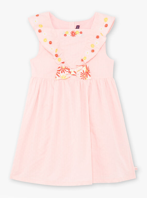 Vestido rosa sem mangas bordado menina TAYEKETTE / 20E2PFZ5ROB312