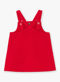 Vestido sem mangas vermelho bordado ZAASTRID / 21E1BFJ1CHSF505