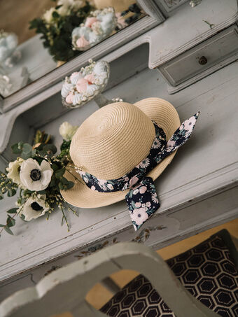 Chapéu de palha com laço estampado florido menina COUTETTE / 22E4PFH2CHA808