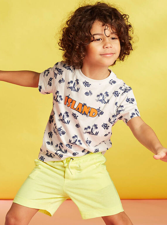 Conjunto de praia cru, amarelo e azul menino CYOPLAGE4 / 22E3PGS3ENS001